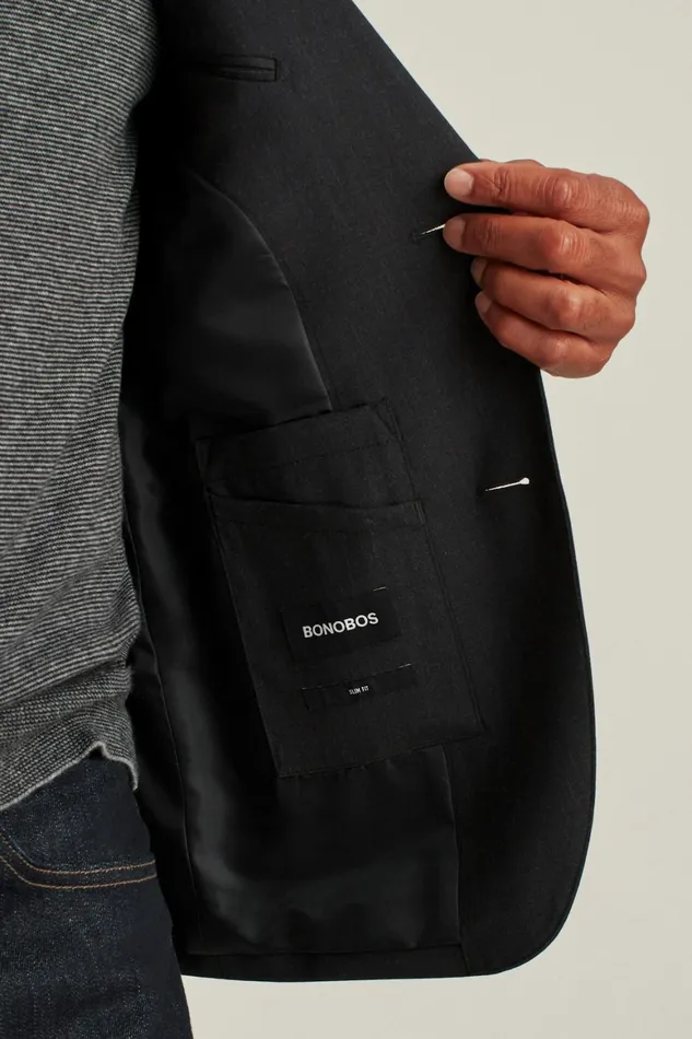 Men Jetsetter Wool Blazer Charcoal Bonobos Blazers and Sport Coats