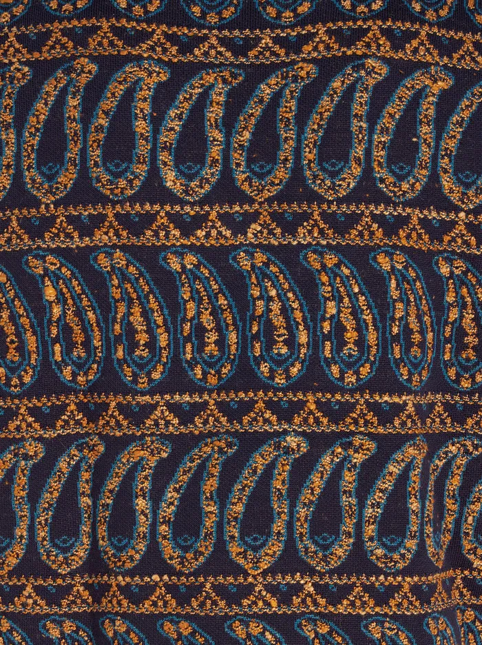 Men Knitted Gilet With Paisley Designs Etro Knitwear