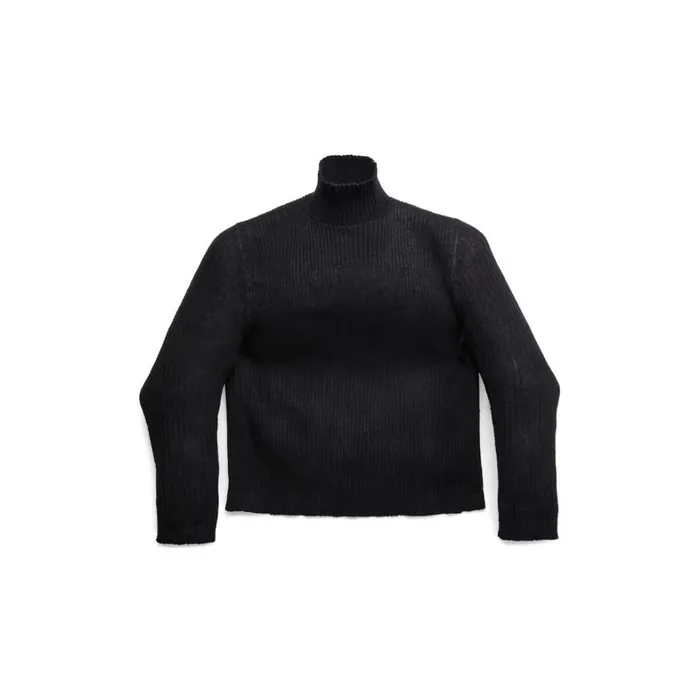 Men Knitwear Balenciaga Biker Sweater In Black