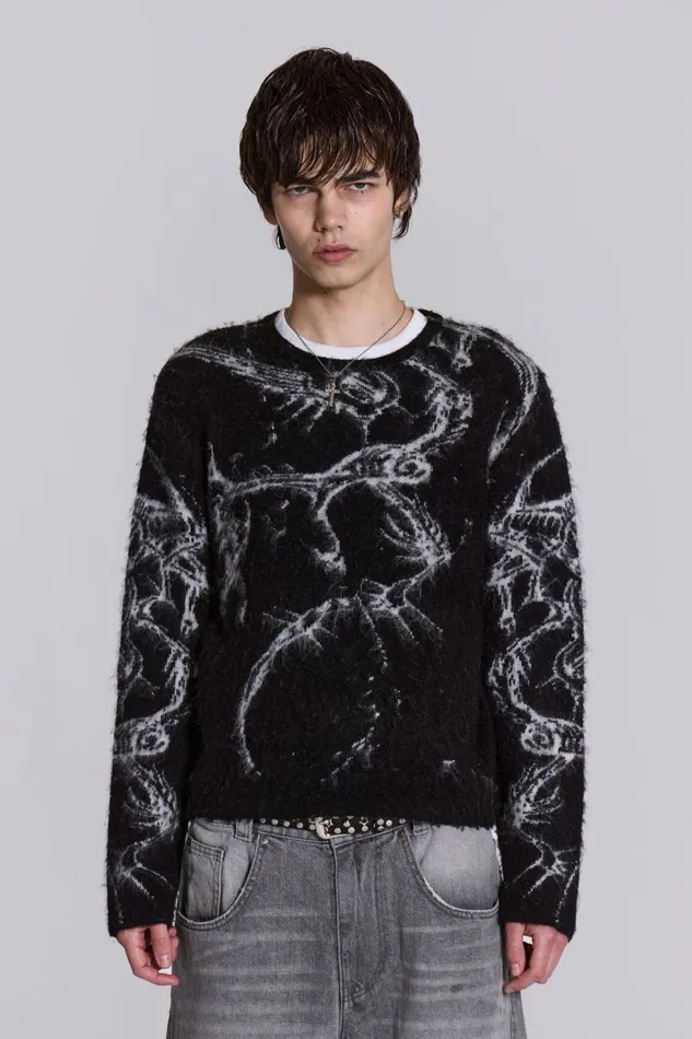 Men Lazy Willy Brushed Knit Jumper Jaded London Knitwear