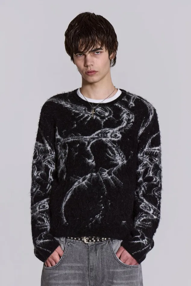Men Lazy Willy Brushed Knit Jumper Jaded London Knitwear