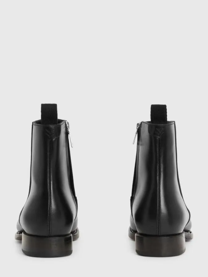 Men Leather Boots John Varvatos REGENT BOOT Black