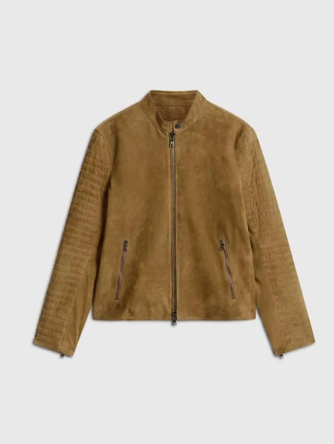 Men Leather Jackets John Varvatos HARRIS JACKET Jute