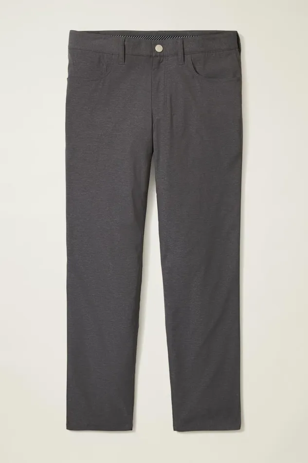 Men Lightweight 5Pocket Golf Pant Heather Smoke Bonobos Golf Pants