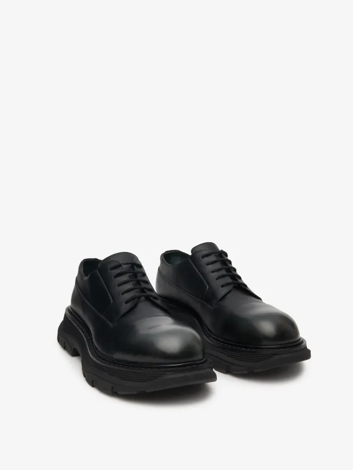 Men Loafers And Lace Ups Alexander McQueen Tread Lace Up Black