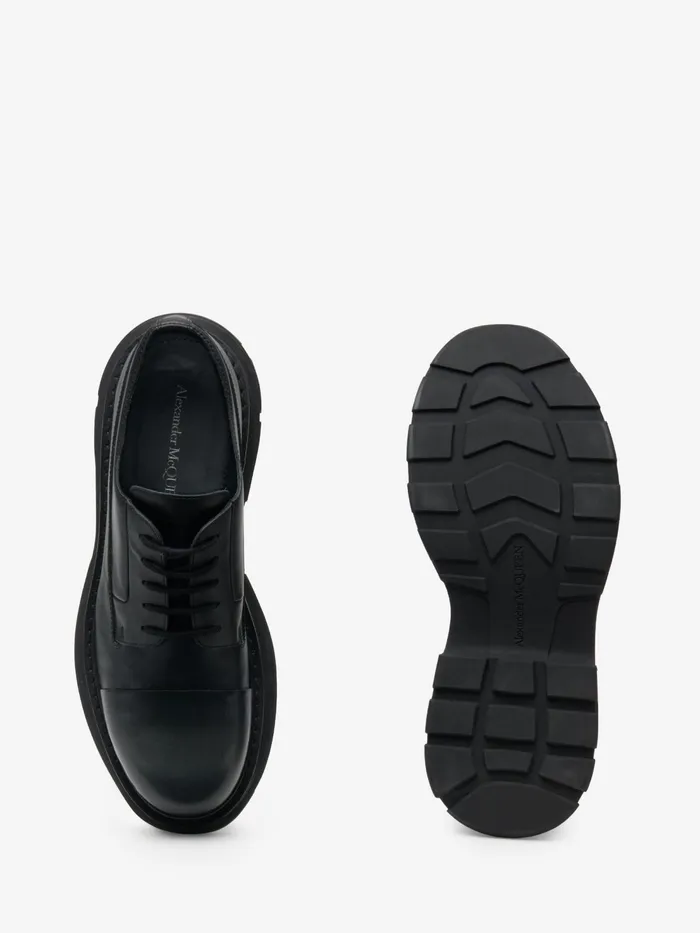 Men Loafers And Lace Ups Alexander McQueen Tread Lace Up Black