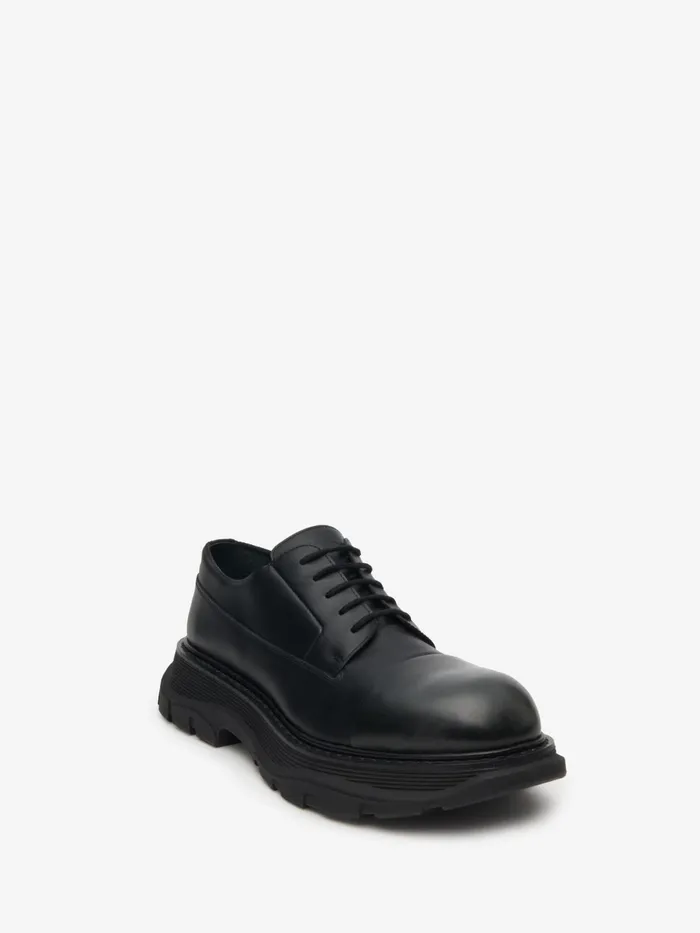 Men Loafers And Lace Ups Alexander McQueen Tread Lace Up Black