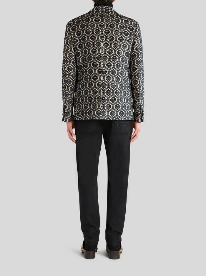 Men Macro Tie Print Jacquard Jacket Etro Jackets