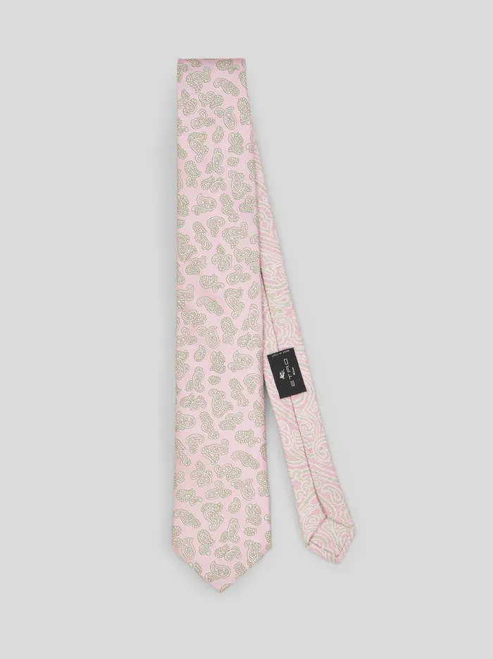 Men Micro Paisley Jacquard Tie Etro Ties And Pocket Squares