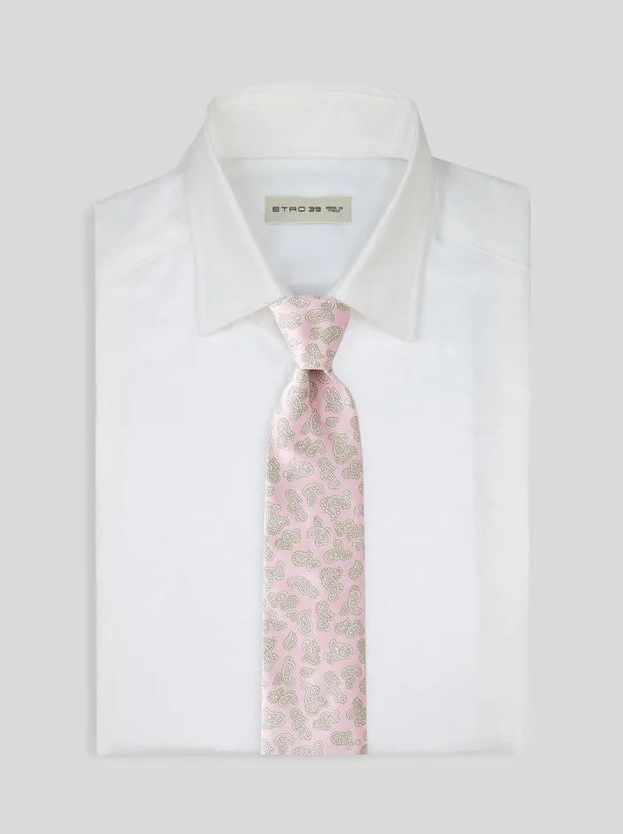 Men Micro Paisley Jacquard Tie Etro Ties And Pocket Squares