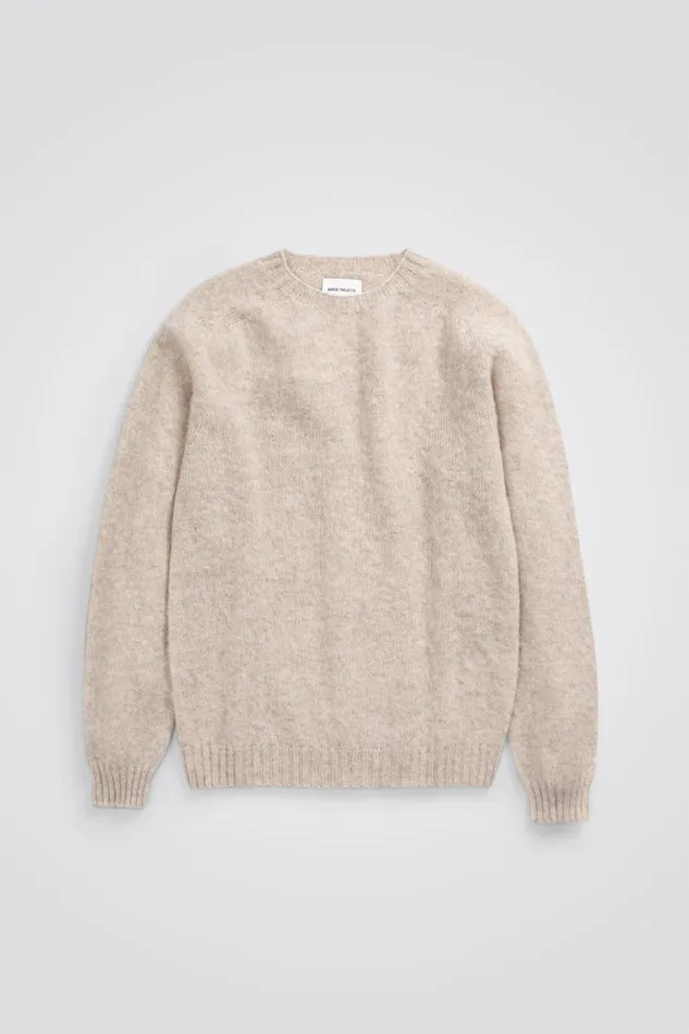Men Norse Projects Knitwear Birnir Brushed Lambswool Oatmeal