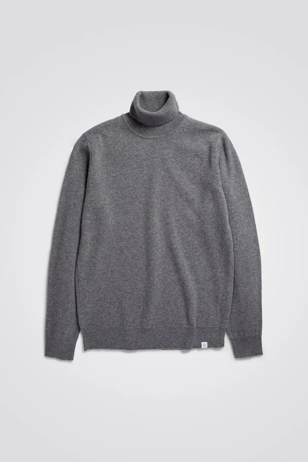 Men Norse Projects Knitwear Kirk Merino Lambswool Grey Melange