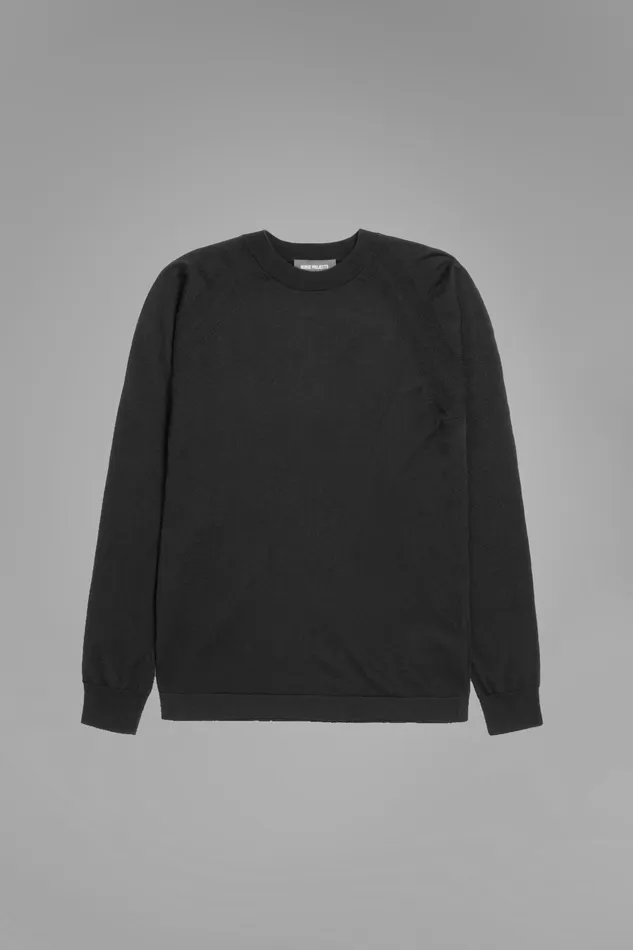 Men Norse Projects Knitwear Tech Merino Crew Black