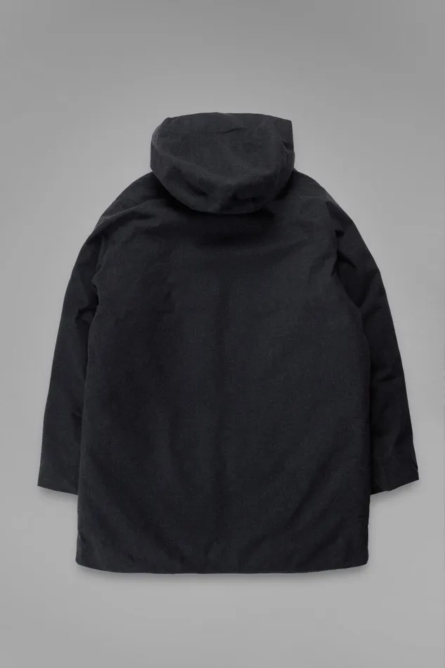 Men Norse Projects Outerwear Rokkvi 60 GoreTex Wool Down Jacket Charcoal Melange