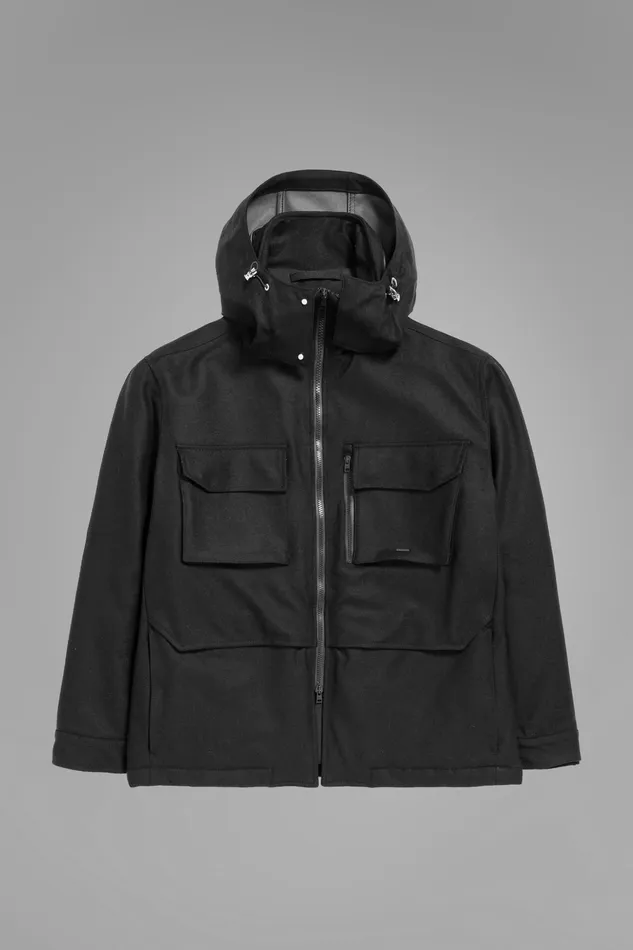 Men Norse Projects Outerwear Technical Field Jacket Loro Piana Clima System Black Men Norse Projects Outerwear Technical Field Jacket Loro Piana Clima System Black