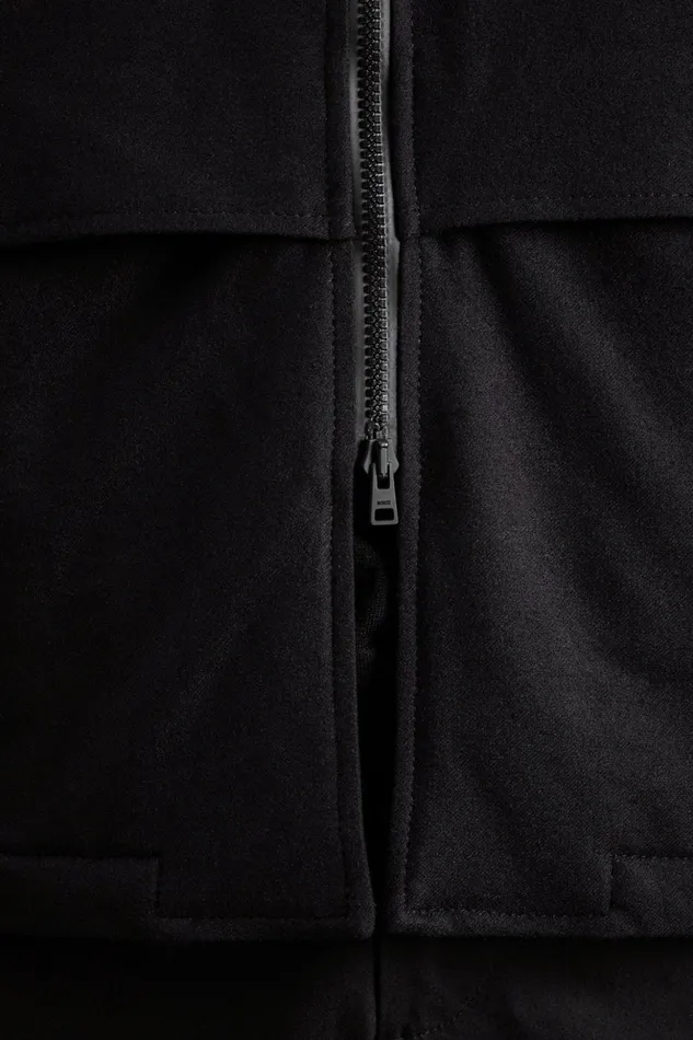 Men Norse Projects Outerwear Technical Field Jacket Loro Piana Clima System Black