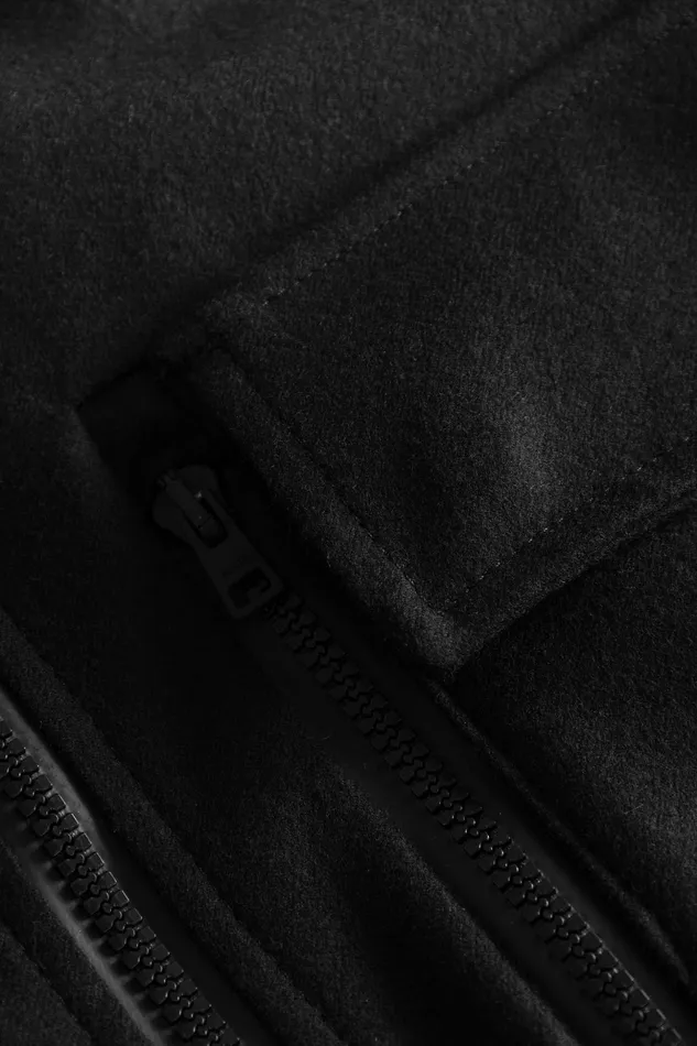 Men Norse Projects Outerwear Technical Field Jacket Loro Piana Clima System Black