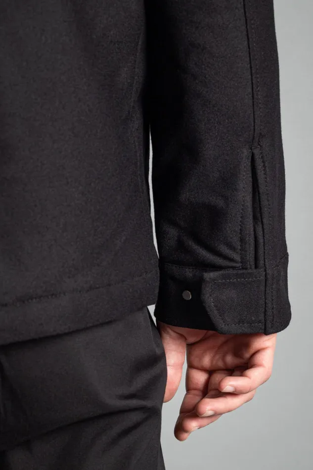 Men Norse Projects Outerwear Technical Field Jacket Loro Piana Clima System Black