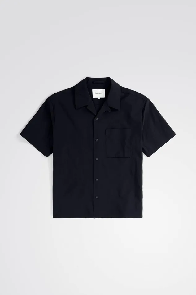 Men Norse Projects Shirting Carsten Travel Light Dark Navy