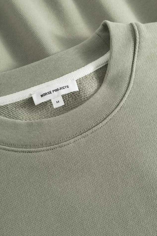 Men Norse Projects Sweatshirts Arne Logo Sweat Clay
