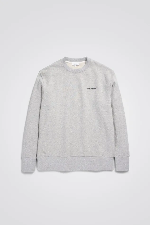 Men Norse Projects Sweatshirts Arne Logo Sweat Lightgreymelange