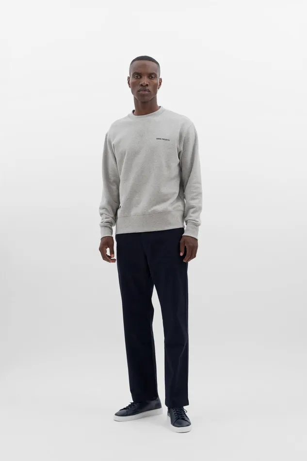 Men Norse Projects Sweatshirts Arne Logo Sweat Lightgreymelange