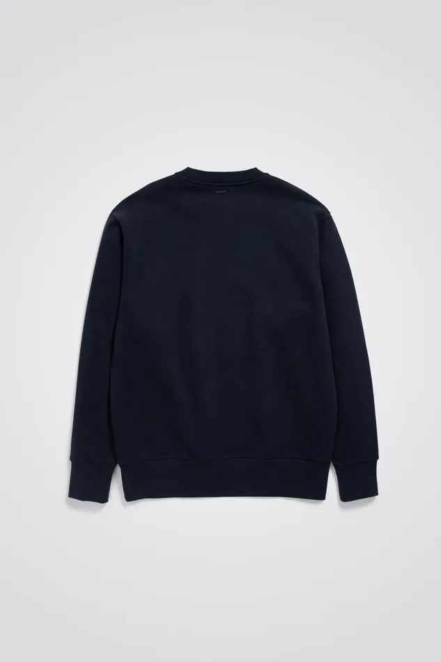 Men Norse Projects Sweatshirts Organic Brushed Cotton Sweatshirt Dark Navy