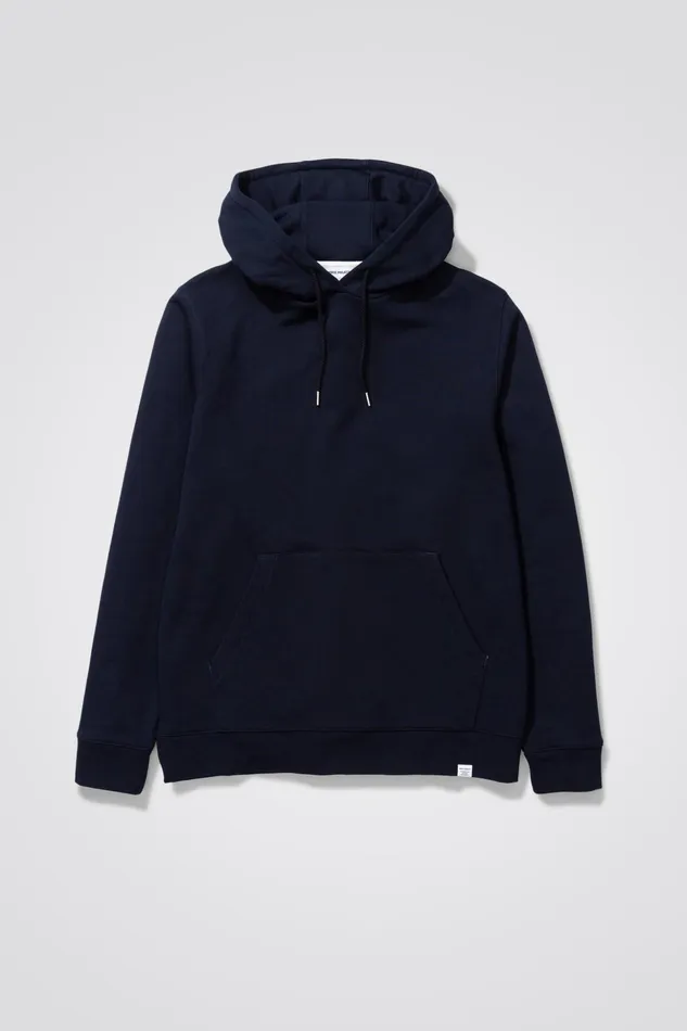 Men Norse Projects Sweatshirts Vagn Classic Hoodie Dark Navy