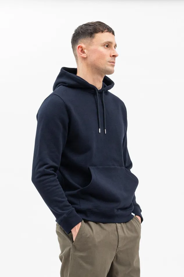 Men Norse Projects Sweatshirts Vagn Classic Hoodie Dark Navy