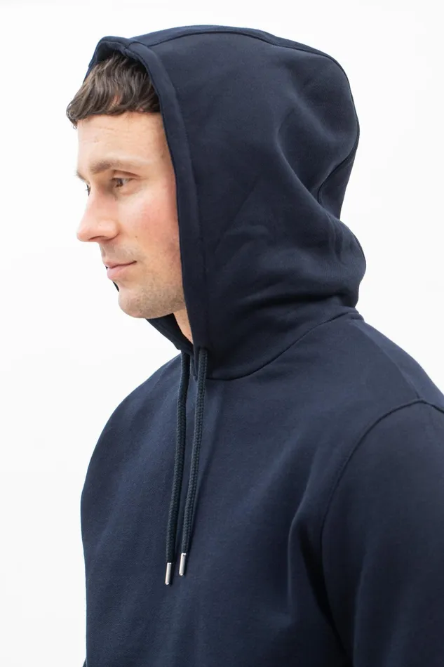 Men Norse Projects Sweatshirts Vagn Classic Hoodie Dark Navy