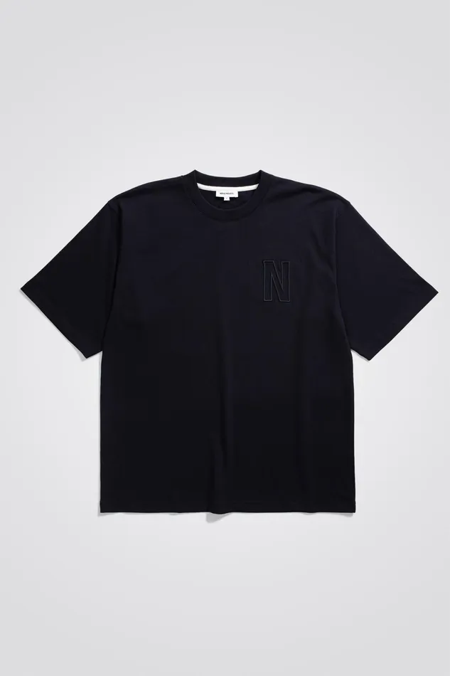 Men Norse Projects TShirts Simon Loose N Logo TShirt Dark Navy