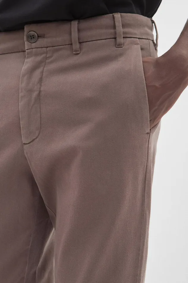 Men Norse Projects Trousers Aros Slim Light Stretch Chino Heathland Brown