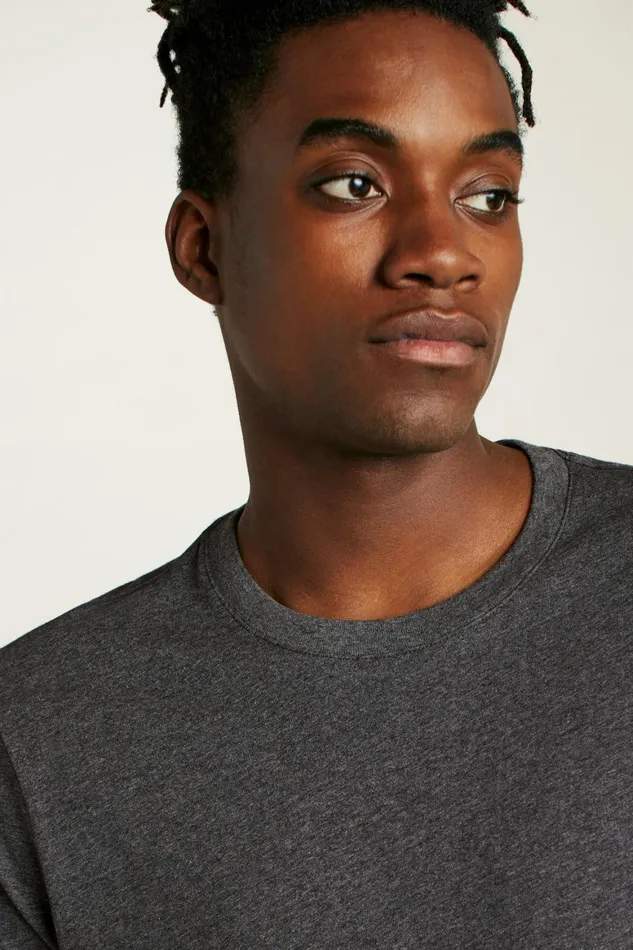 Men Organic Cotton Tee Heather Charcoal Bonobos Short Sleeve Tees