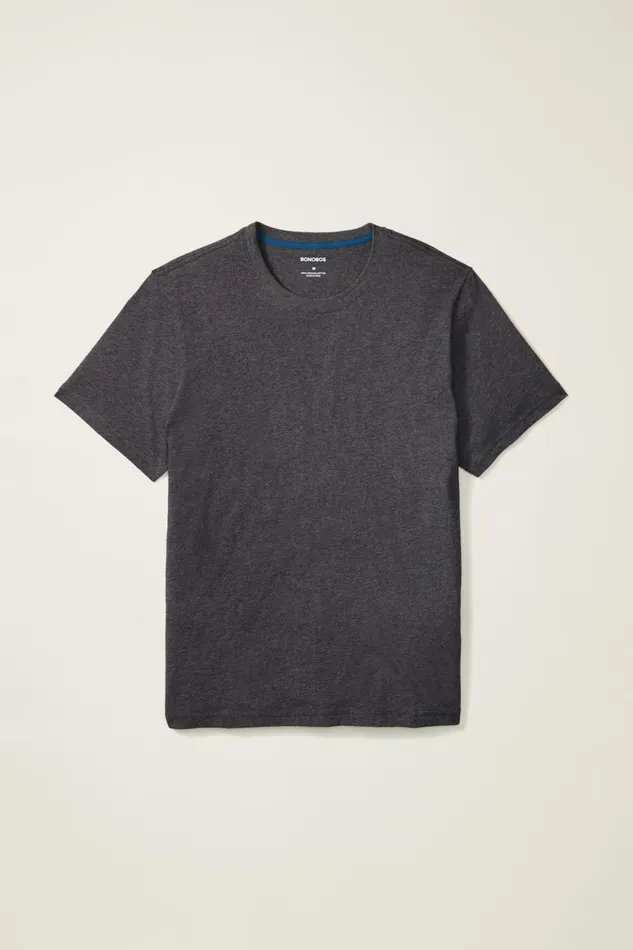 Men Organic Cotton Tee Heather Charcoal Bonobos Short Sleeve Tees