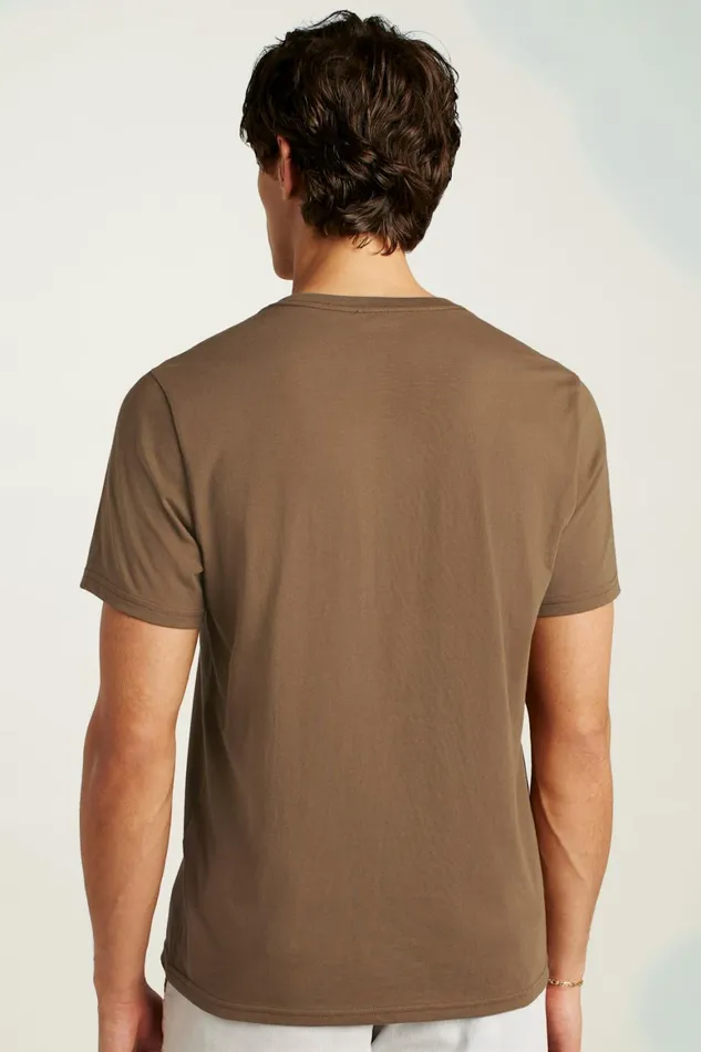 Men Organic Cotton VNeck Tee Milk Chocolate Bonobos Short Sleeve Tees