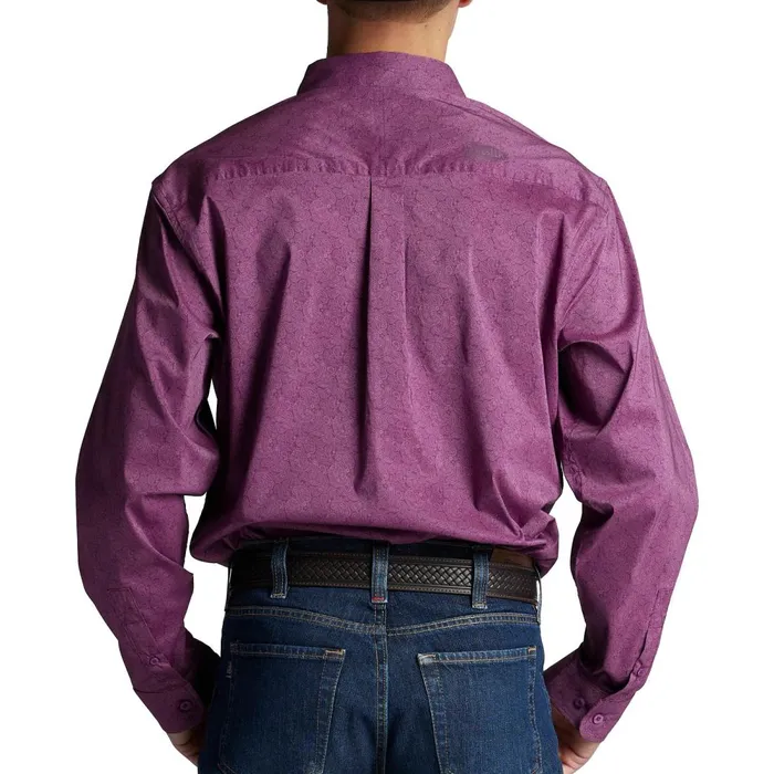 MEN Paisley Button Down Plum Paisley Justin Boots Shirts