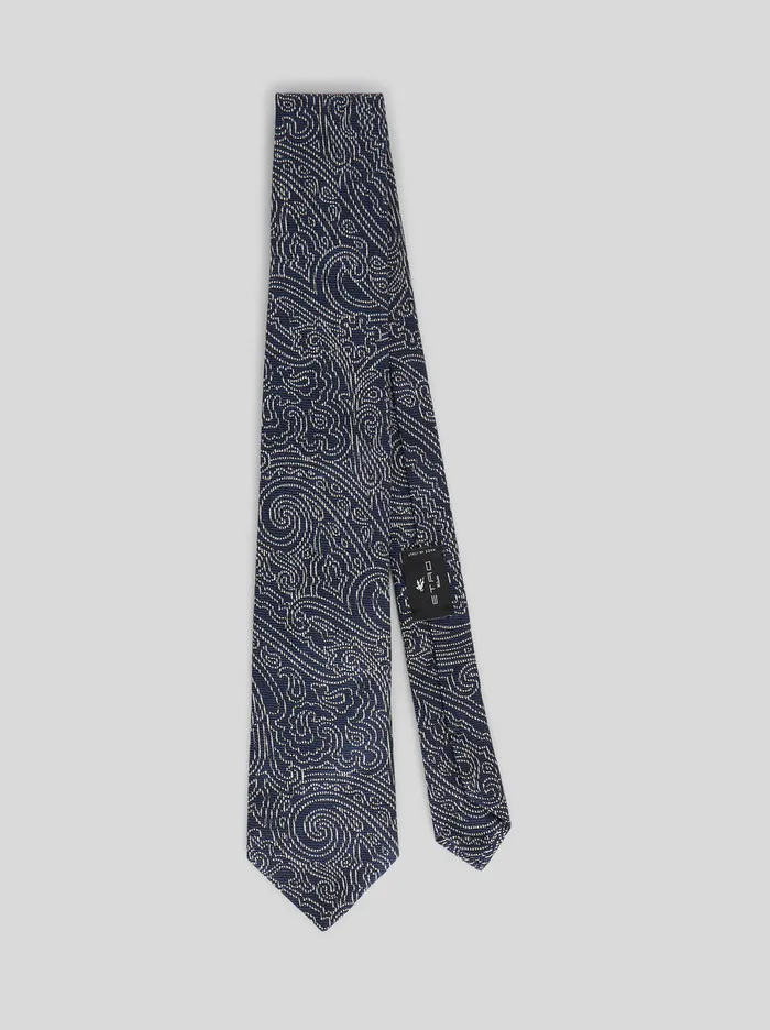 Men Paisley Pattern Jacquard Tie Etro Ties And Pocket Squares