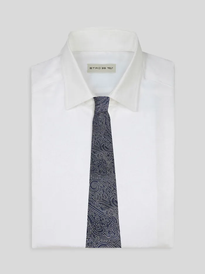 Men Paisley Pattern Jacquard Tie Etro Ties And Pocket Squares