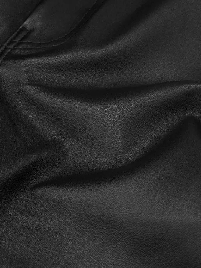 Men Pants John Varvatos THE ROCKER LEATHER PANTS Black
