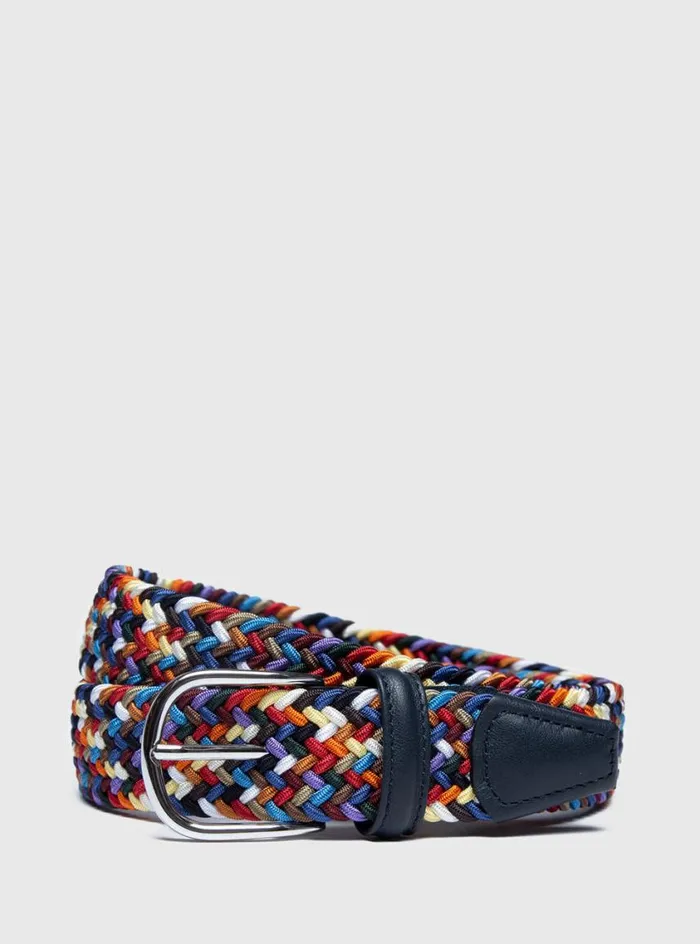 Men Paul Stuart Belts Braided Stretch Belt Multi
