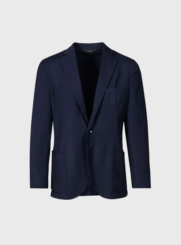Men Paul Stuart Blazers and Jackets Wool Garment Dyed Jacket Navy