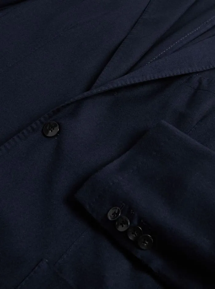 Men Paul Stuart Blazers and Jackets Wool Garment Dyed Jacket Navy