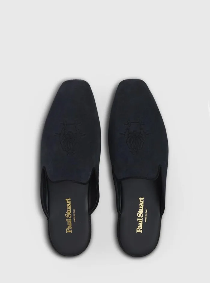 Men Paul Stuart Evening Hamilton Suede SlipOn Blue Suede Men Paul Stuart Evening Hamilton Suede SlipOn Blue Suede