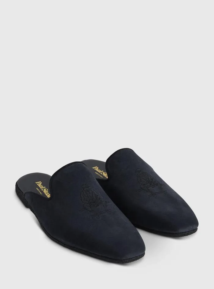Men Paul Stuart Evening Hamilton Suede SlipOn Blue Suede Men Paul Stuart Evening Hamilton Suede SlipOn Blue Suede