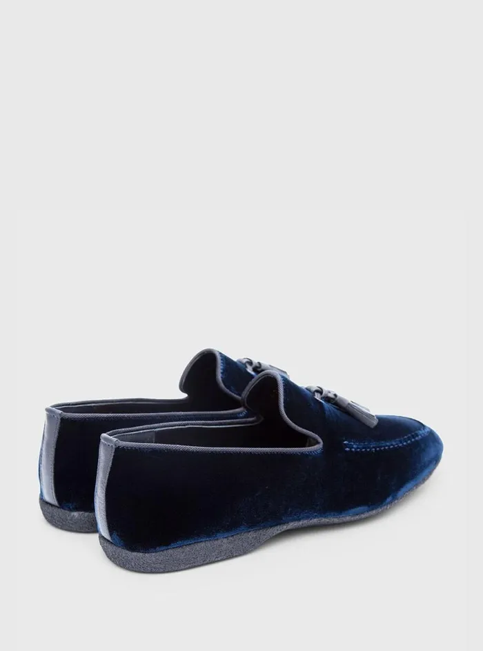 Men Paul Stuart Evening Hope Velvet SlipOn Blue Velvet Men Paul Stuart Evening Hope Velvet SlipOn Blue Velvet