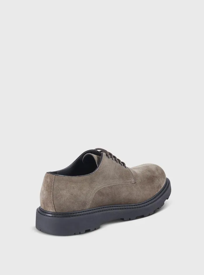 Men Paul Stuart Laceups and Oxfords Baylor Suede Lace Up Derby Taupe