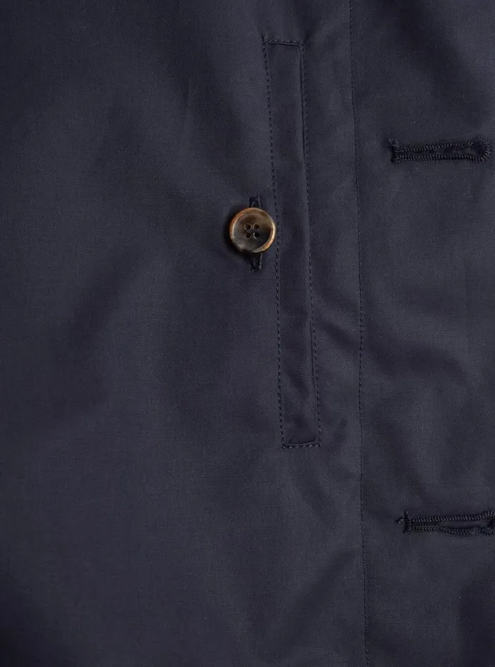 Men Paul Stuart Outerwear Tailored Fit Raincoat Navy
