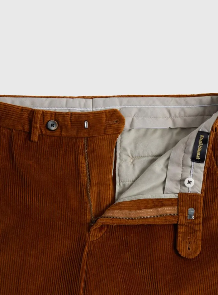 Men Paul Stuart Pants Cotton Corduroy Newton Pant Gold