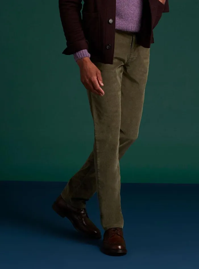 Men Paul Stuart Pants Five Pocket Corduroy Trouser Olive Men Paul Stuart Pants Five Pocket Corduroy Trouser Olive