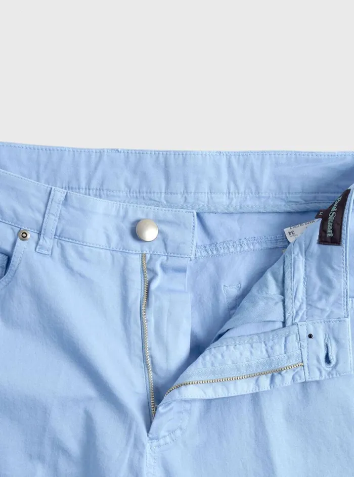 Men Paul Stuart Pants Five Pocket Gabardine Twill Pant Light Blue